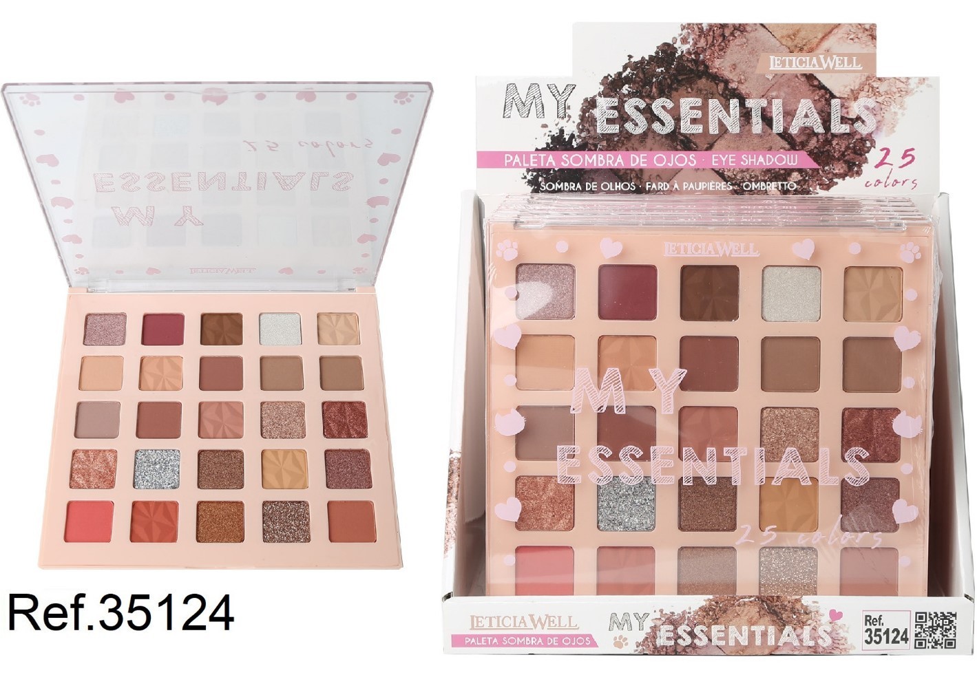 PALETA DE SOMBRA DE OJOS (3,20 € UNIDAD) PACK 6 LETICIA WELL
