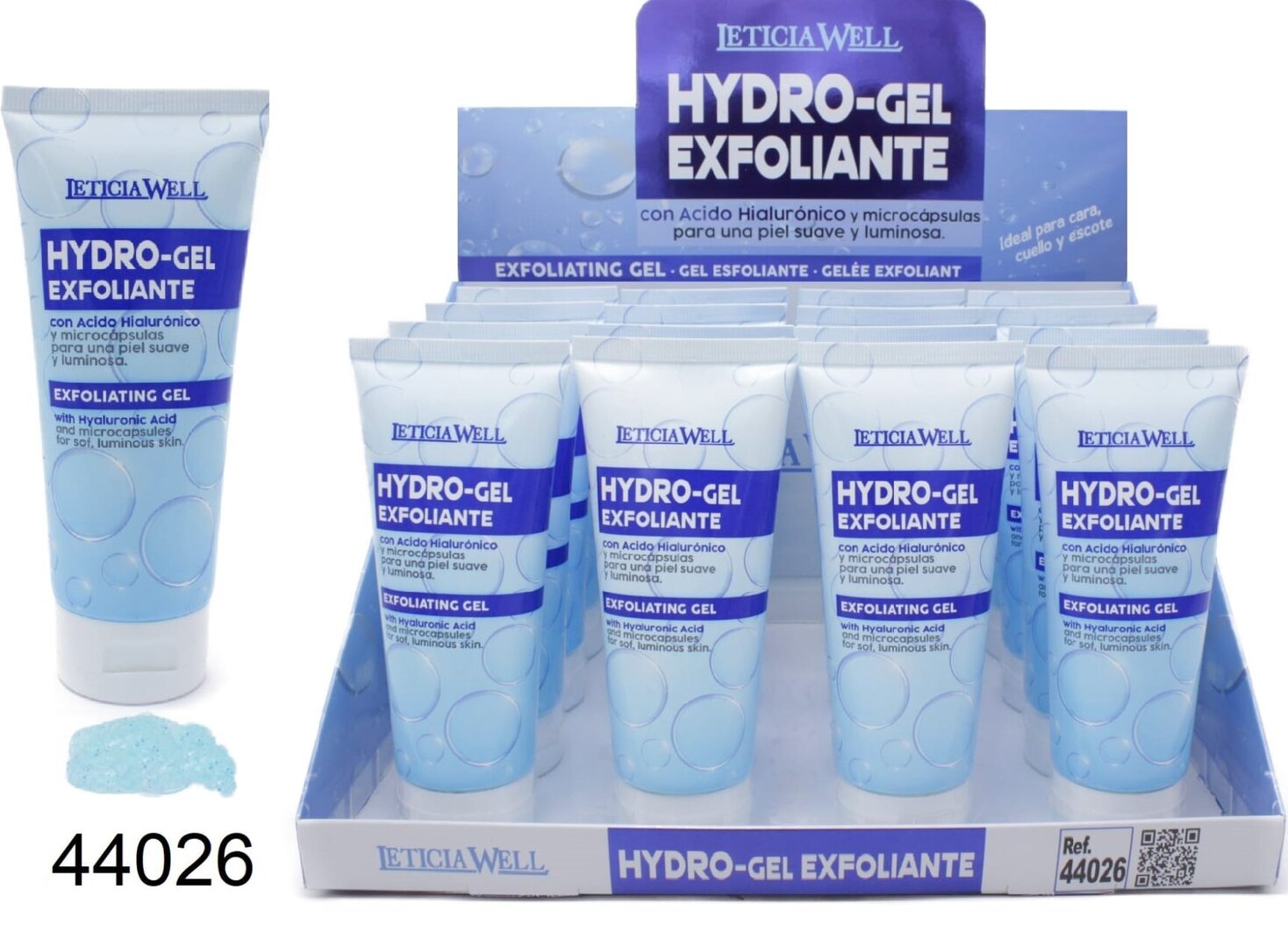 GEL EXFOLIANTE (1,25 € UNIDAD) PACK 16 LETICIA WELL