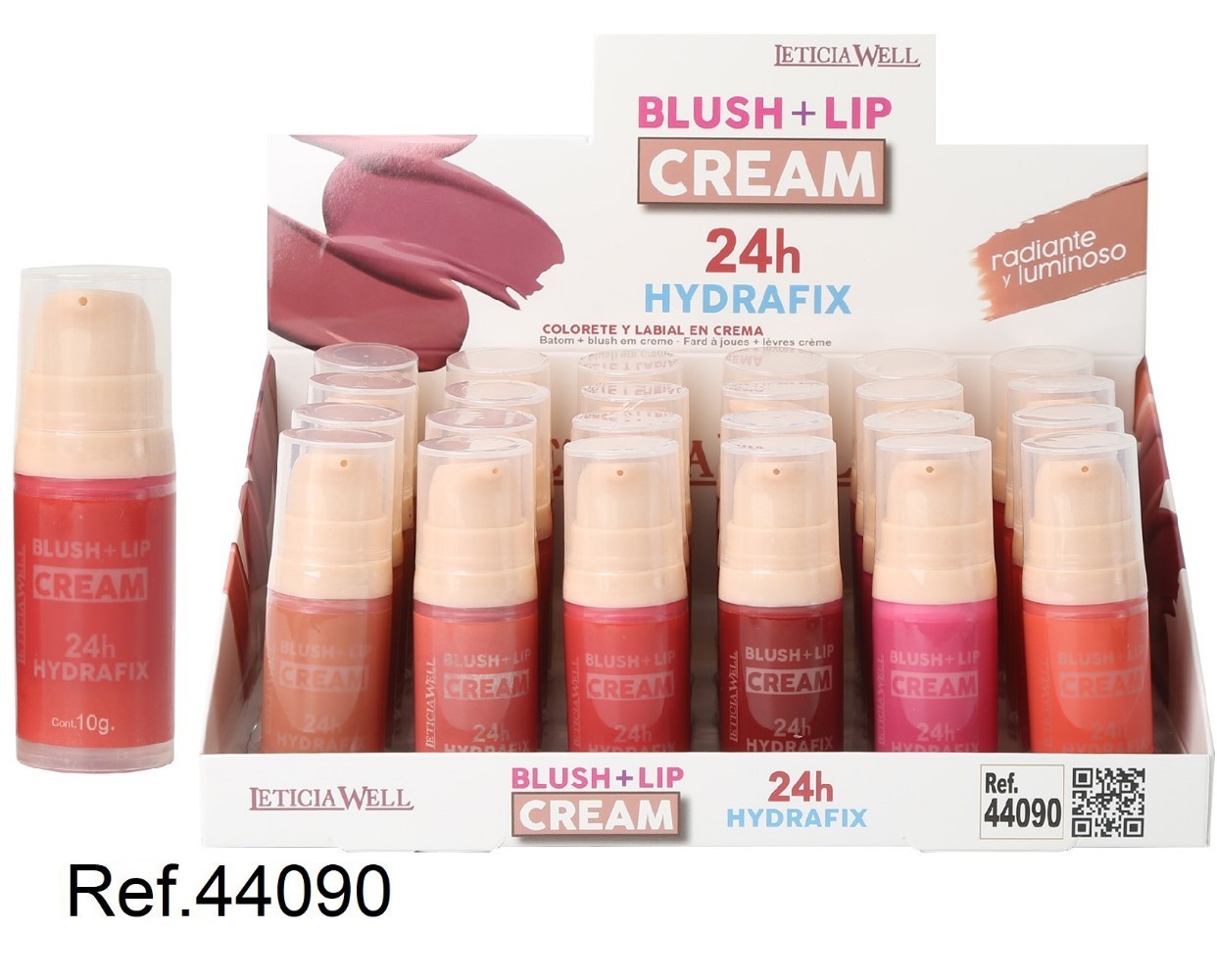 BLUSH + LIP CREAM(0,95 € UNIDAD) PACK 24 LETICIA WELL