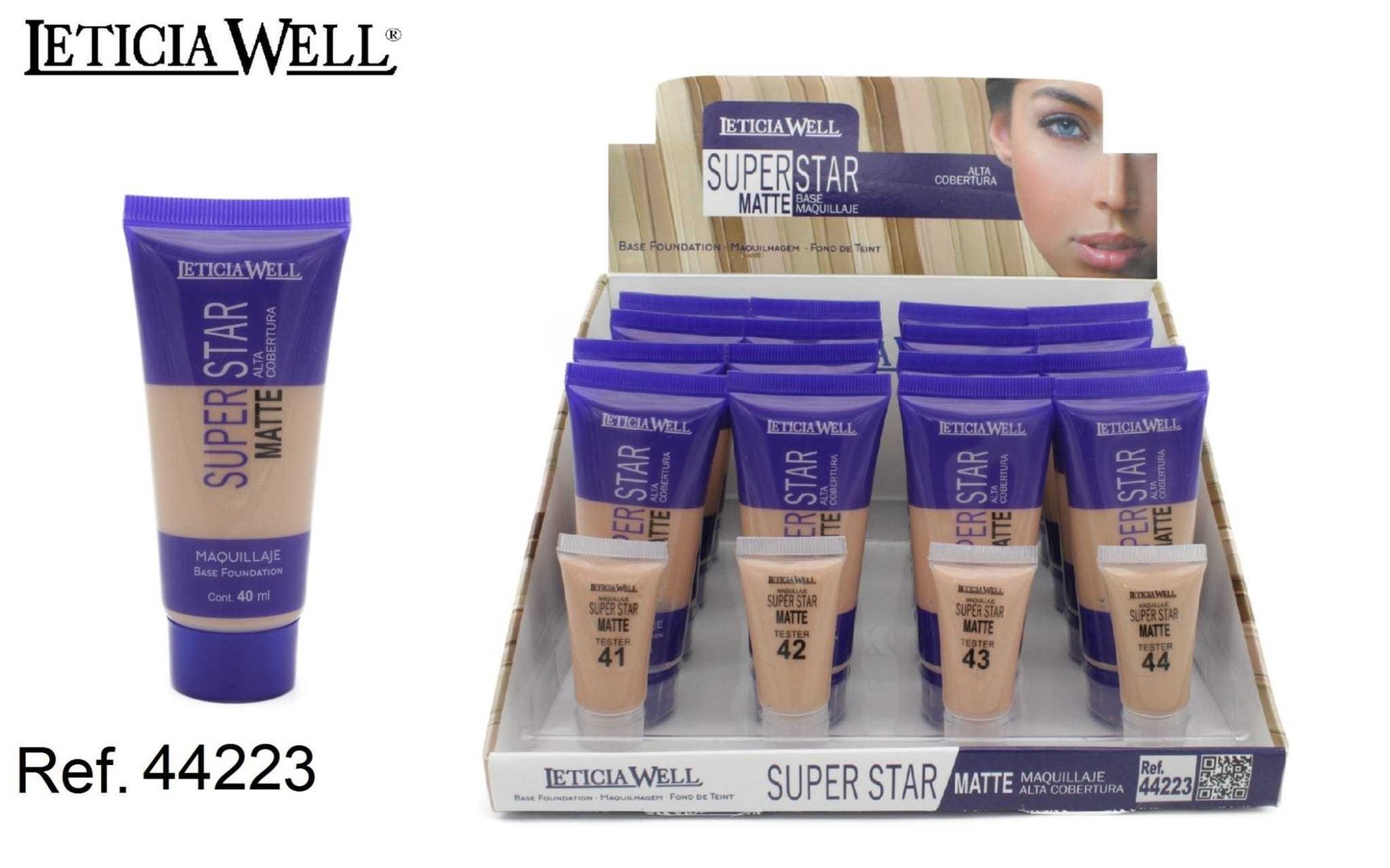 BASE DE MAQUILLAJE MATTE (0.79€ UNIDAD) PACK 16 LETICIA WELL