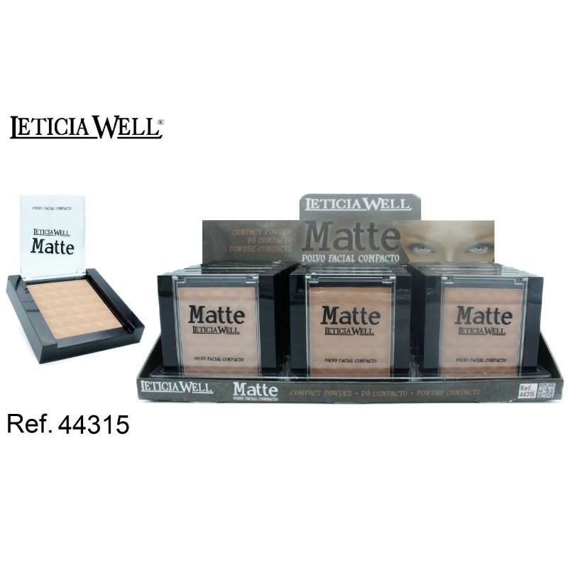 POLVO COMPACTO MATTE 10GR. (0.75€‚ UNIDAD) PACK 15 LETICIA WELL