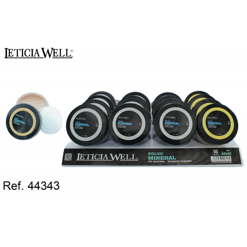 POLVO MINERAL FACIAL + APLICADOR (0.95€‚ UNIDAD) PACK 16 LETICIA WELL