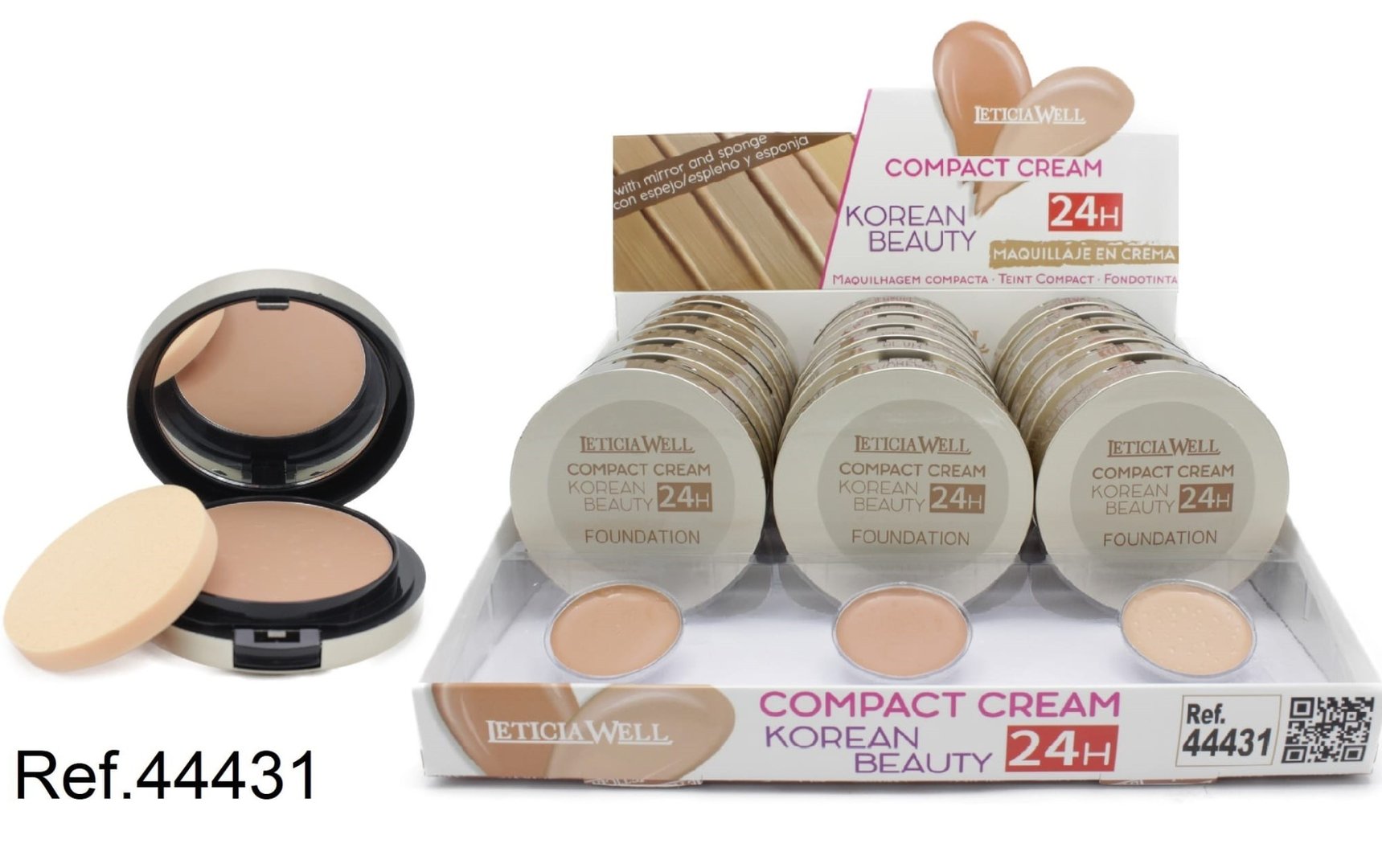 POLVO COMPACTO CREMA(0.85€ UNIDAD) PACK 18 LETICIA WELL