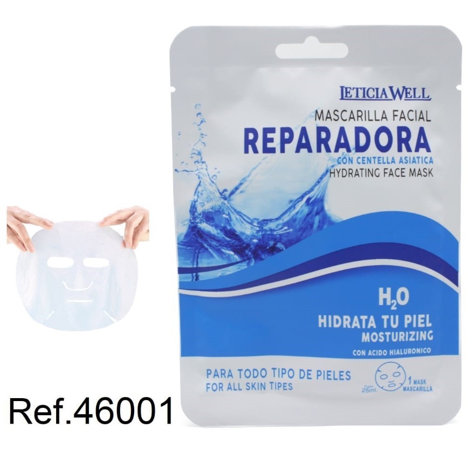 MASCARILLA FACIAL (0,55€‚UNIDAD) PACK 12 LETICIA WELL