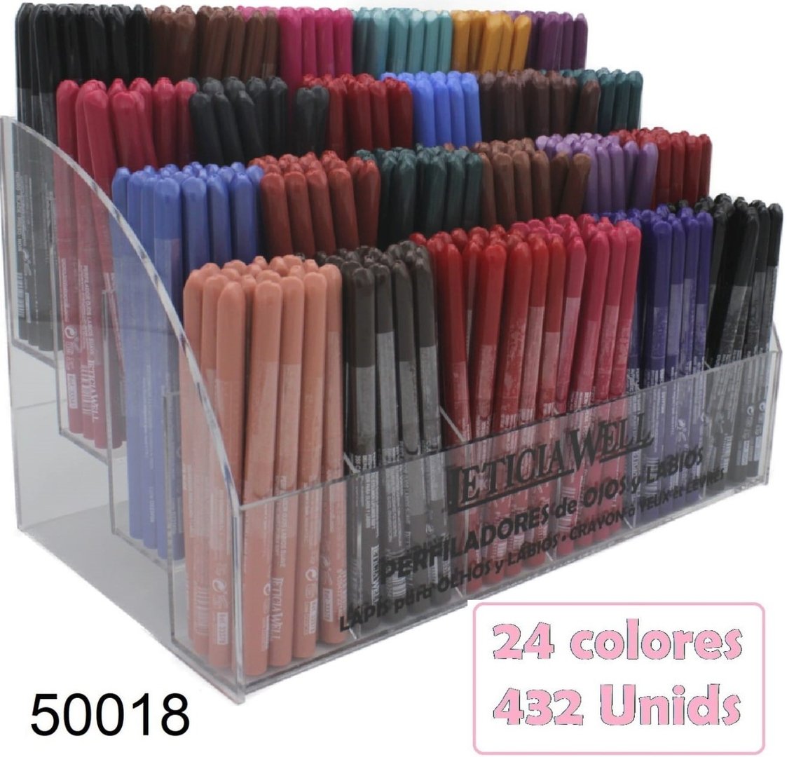 LAPIZ OJOS+LABIOS (0,35€ UNIDAD) PACK 432 LETICIA WELL