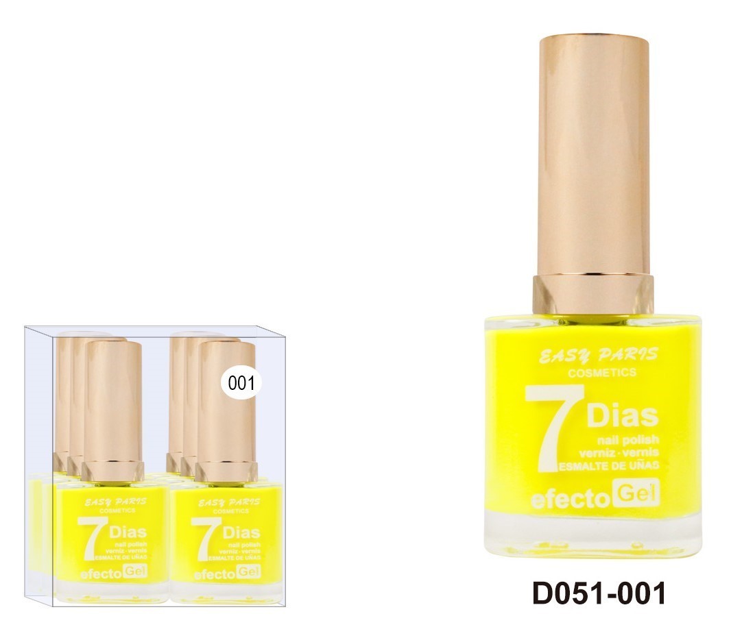 laca de uñas 7 dias efecto gel 13ML(0,59 € UNIDAD) PACK 6 EASY PARIS