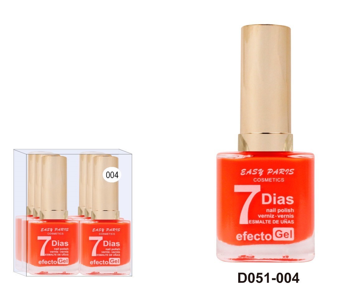 laca de uñas 7 dias efecto gel 13ML(0,59 € UNIDAD) PACK 6 EASY PARIS