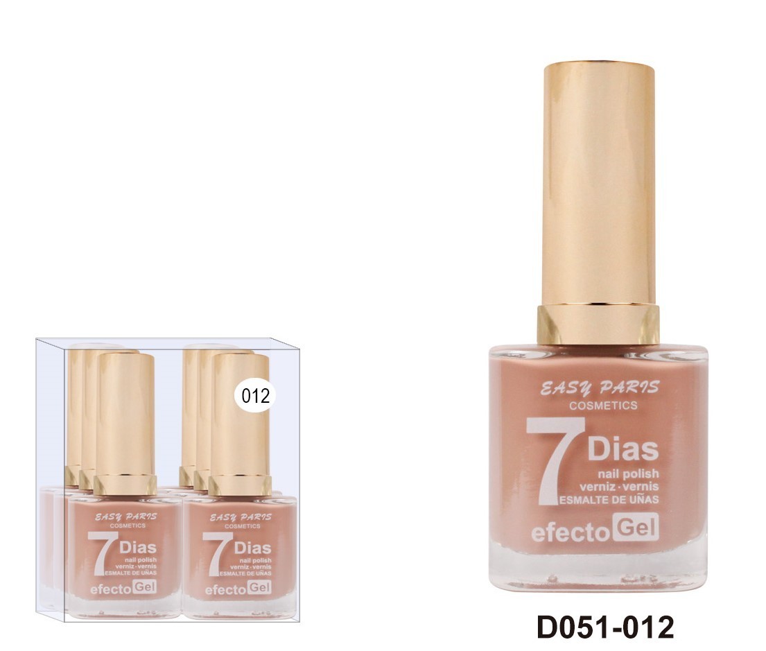 laca de uñas 7 dias efecto gel 13ML(0,59 € UNIDAD) PACK 6 EASY PARIS