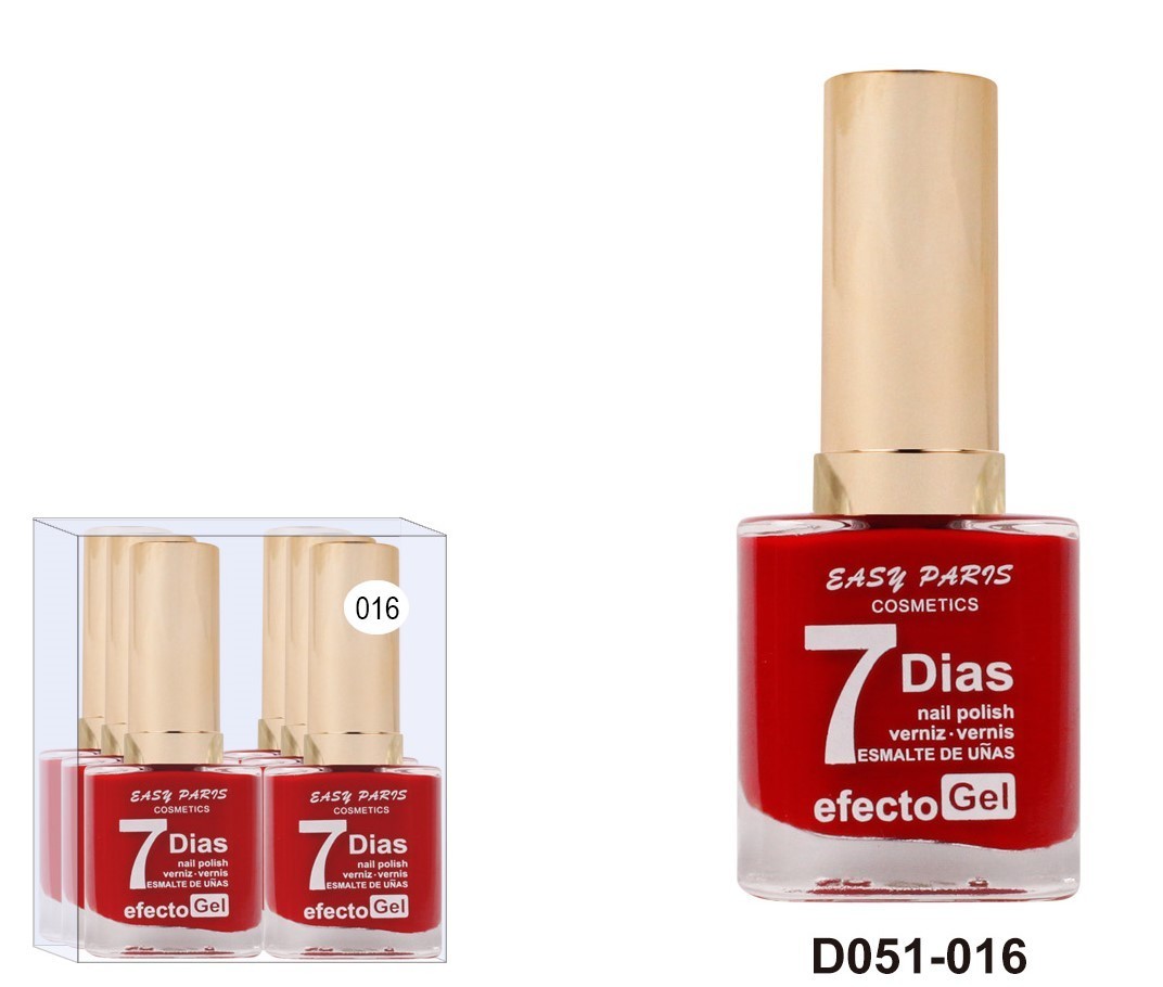 laca de uñas 7 dias efecto gel 13ML(0,59 € UNIDAD) PACK 6 EASY PARIS