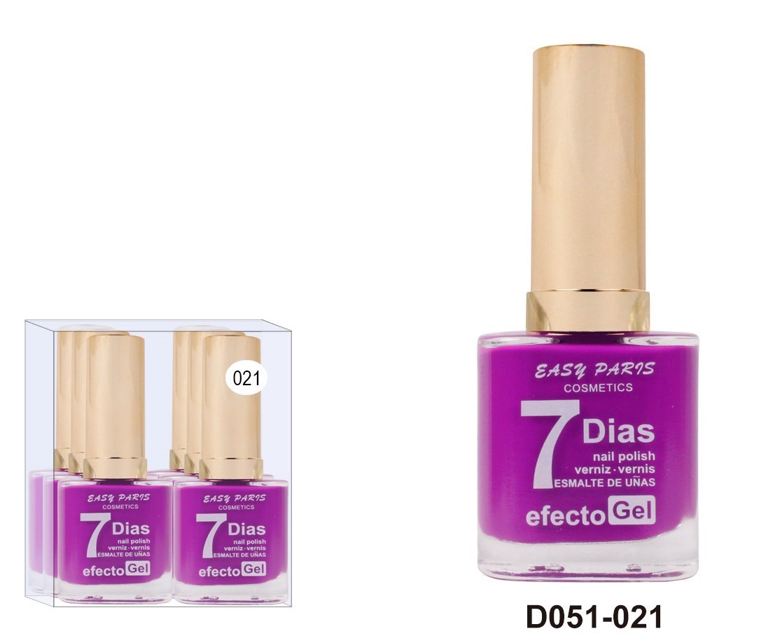laca de uñas 7 dias efecto gel 13ML(0,59 € UNIDAD) PACK 6 EASY PARIS