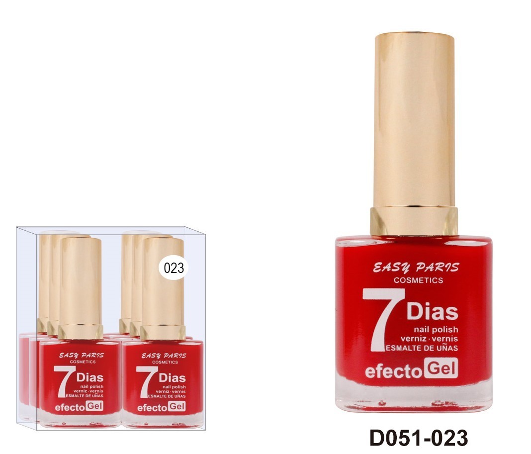 laca de uñas 7 dias efecto gel 13ML(0,59 € UNIDAD) PACK 6 EASY PARIS