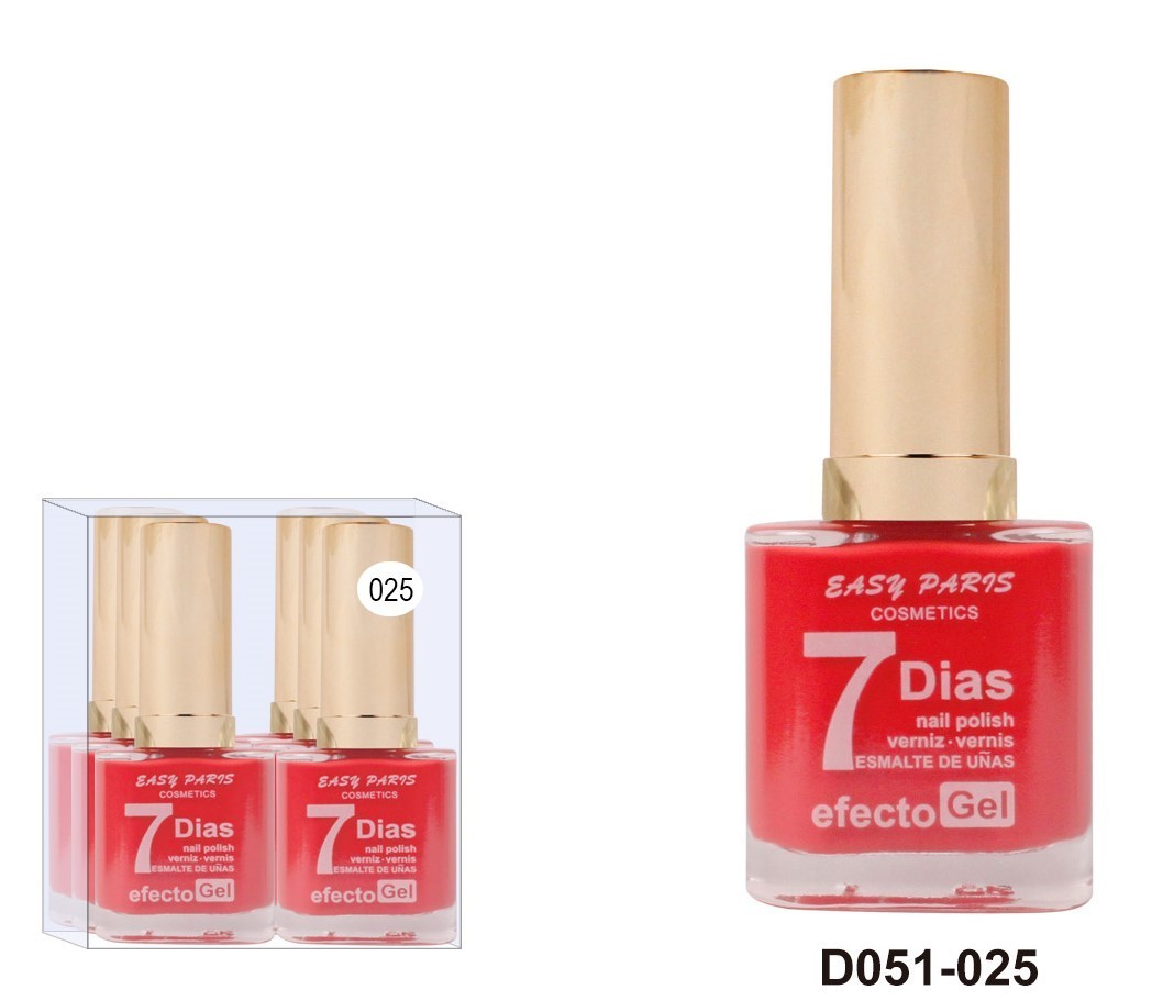 laca de uñas 7 dias efecto gel 13ML(0,59 € UNIDAD) PACK 6 EASY PARIS
