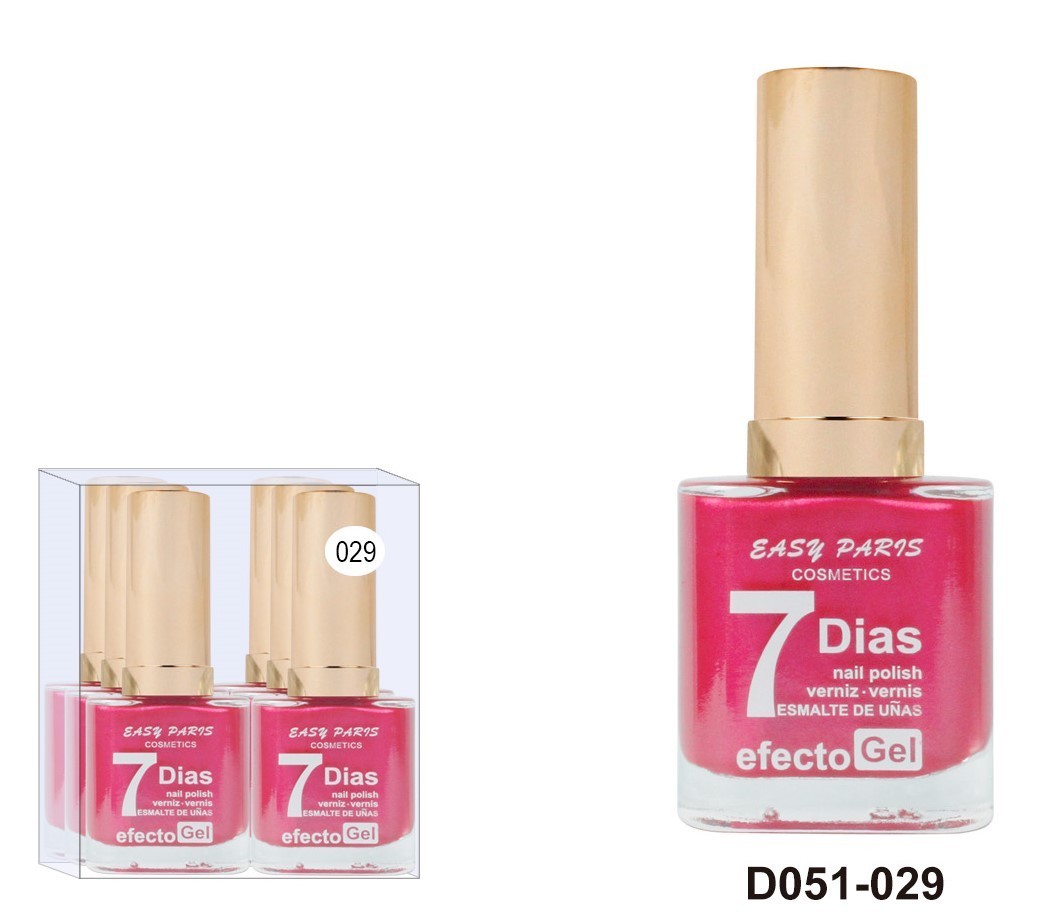 laca de uñas 7 dias efecto gel 13ML(0,59 € UNIDAD) PACK 6 EASY PARIS