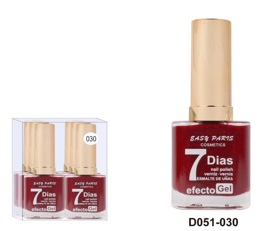 laca de uñas 7 dias efecto gel 13ML(0,59 € UNIDAD) PACK 6 EASY PARIS
