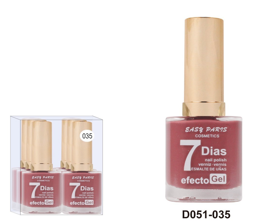 laca de uñas 7 dias efecto gel 13ML(0,59 € UNIDAD) PACK 6 EASY PARIS