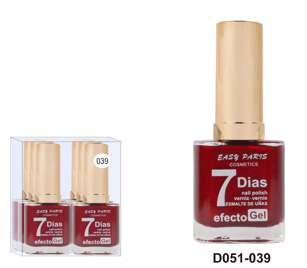 laca de uñas 7 dias efecto gel 13ML(0,59 € UNIDAD) PACK 6 EASY PARIS