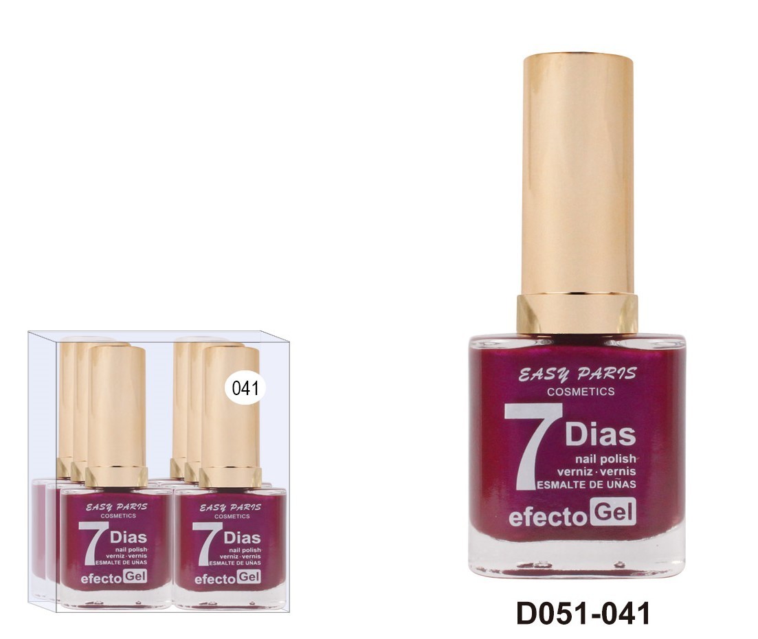 laca de uñas 7 dias efecto gel 13ML(0,59 € UNIDAD) PACK 6 EASY PARIS