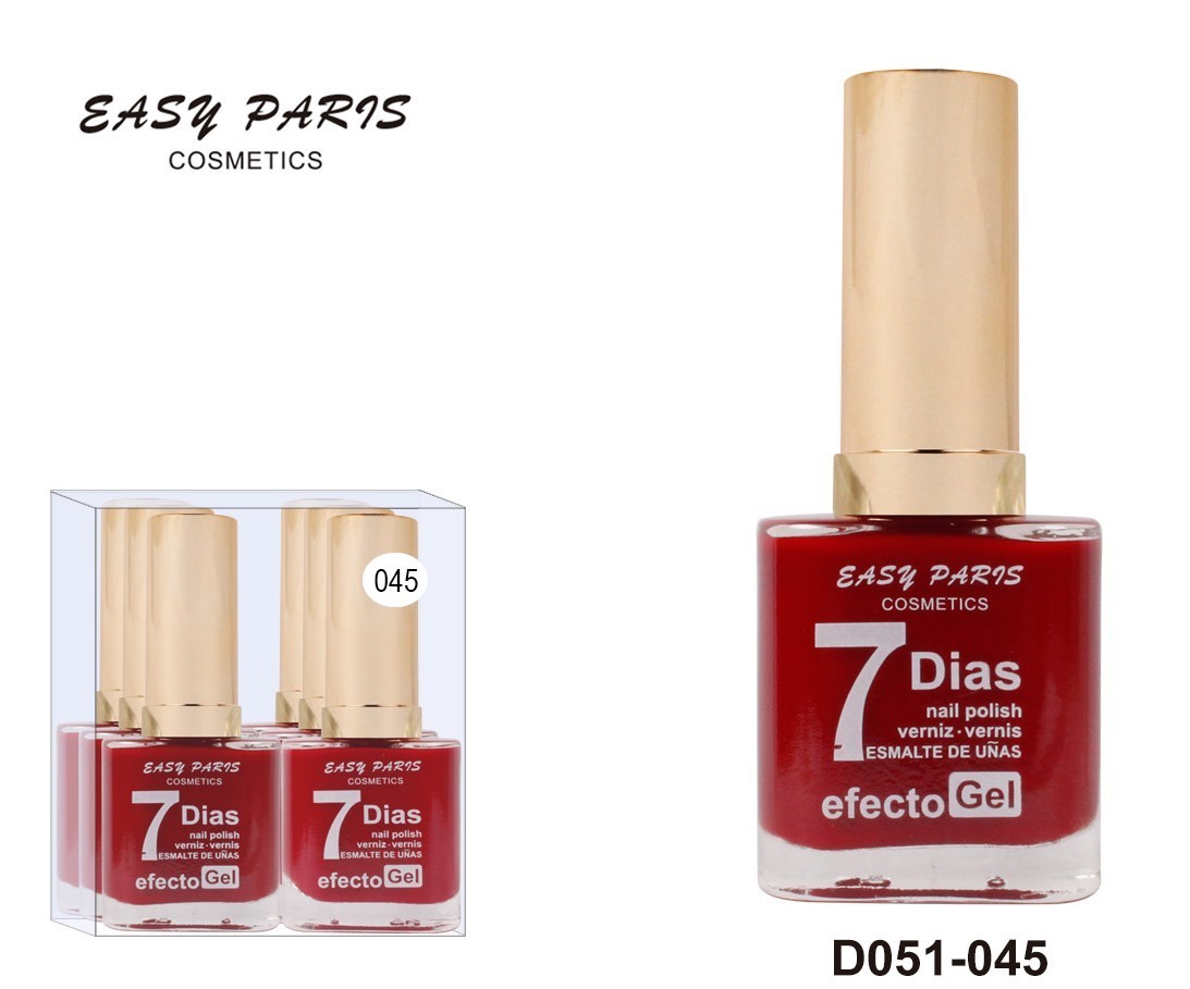 laca de uñas 7 dias efecto gel 13ML(0,59 € UNIDAD) PACK 6 EASY PARIS