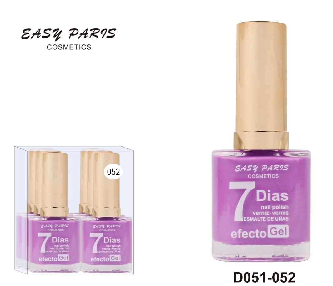 laca de uñas 7 dias efecto gel 13ML(0,59 € UNIDAD) PACK 6 EASY PARIS