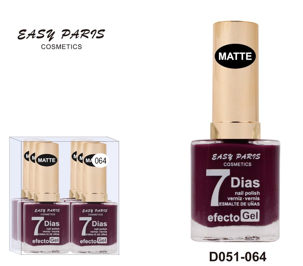 laca de uñas 7 dias efecto gel 13ML(0,59 € UNIDAD) PACK 6 EASY PARIS