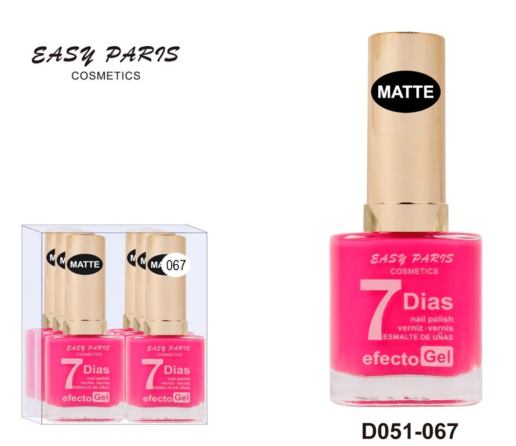 laca de uñas 7 dias efecto gel 13ML(0,59 € UNIDAD) PACK 6 EASY PARIS