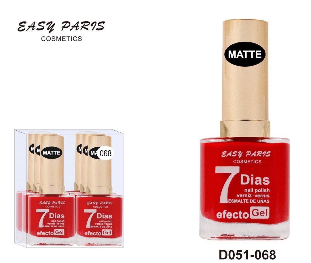 laca de uñas 7 dias efecto gel 13ML(0,59 € UNIDAD) PACK 6 EASY PARIS
