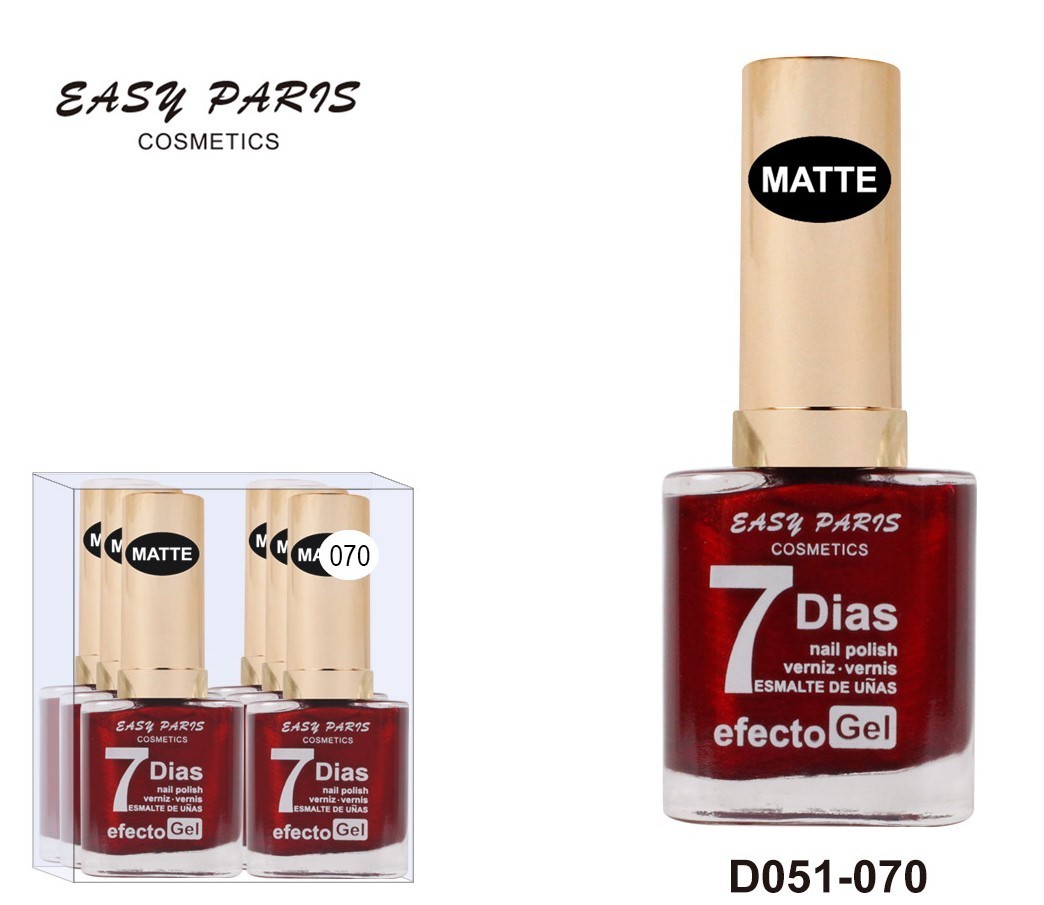 laca de uñas 7 dias efecto gel 13ML(0,59 € UNIDAD) PACK 6 EASY PARIS