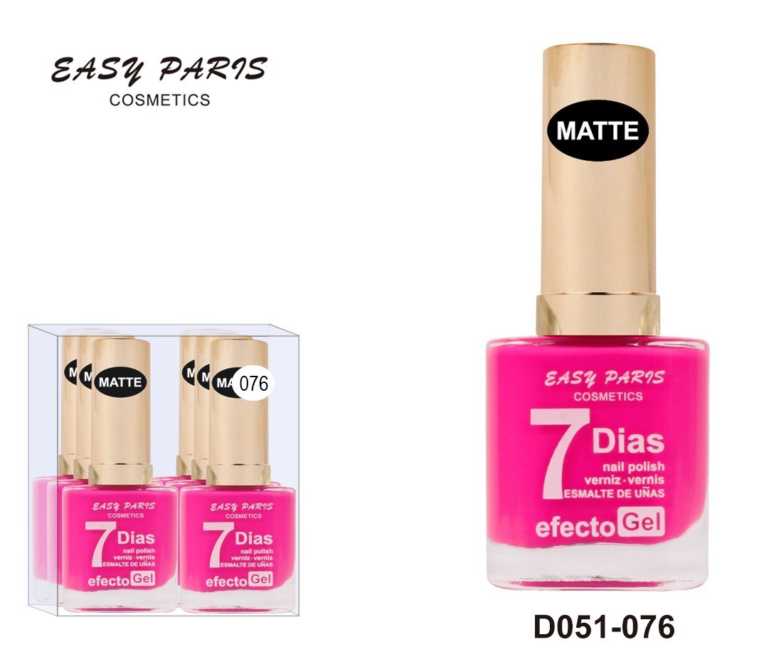 laca de uñas 7 dias efecto gel 13ML(0,59 € UNIDAD) PACK 6 EASY PARIS