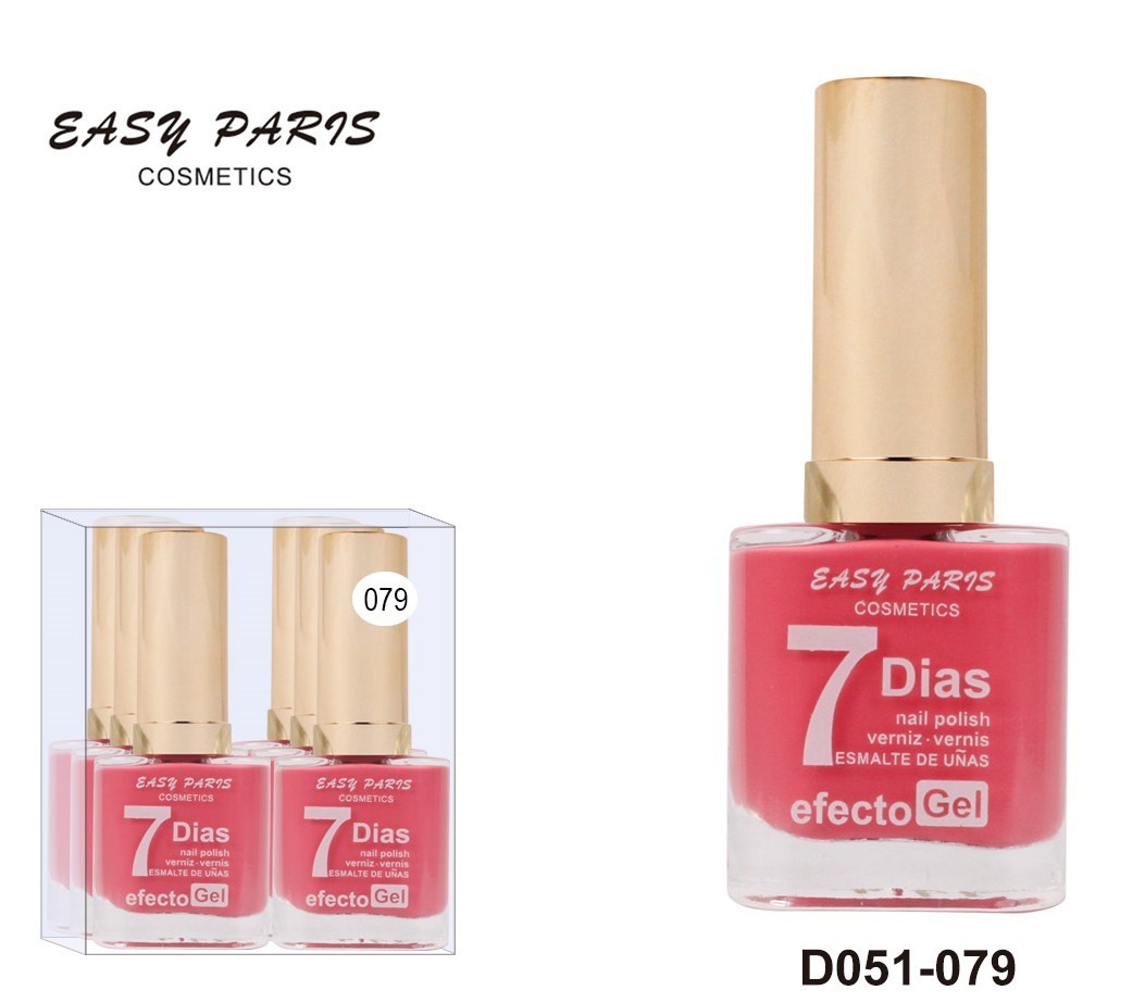 laca de uñas 7 dias efecto gel 13ML(0,59 € UNIDAD) PACK 6 EASY PARIS