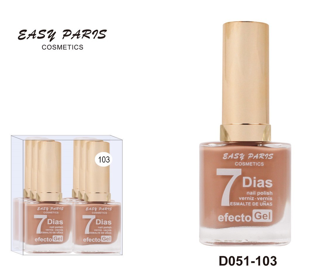 laca de uñas 7 dias efecto gel 13ML(0,59 € UNIDAD) PACK 6 EASY PARIS