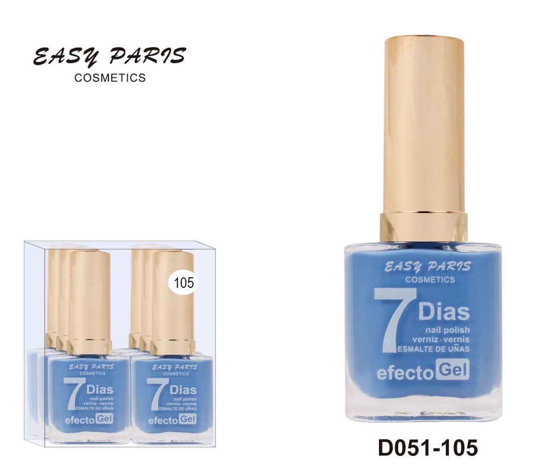 laca de uñas 7 dias efecto gel 13ML(0,59 € UNIDAD) PACK 6 EASY PARIS