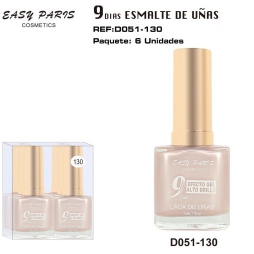 laca de uñas 7 dias efecto gel 13ML(0,59 € UNIDAD) PACK 6 EASY PARIS