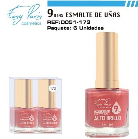 laca de uñas 7 dias efecto gel 13ML(0,59 € UNIDAD) PACK 6 EASY PARIS
