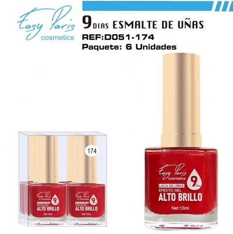laca de uñas 7 dias efecto gel 13ML(0,59 € UNIDAD) PACK 6 EASY PARIS