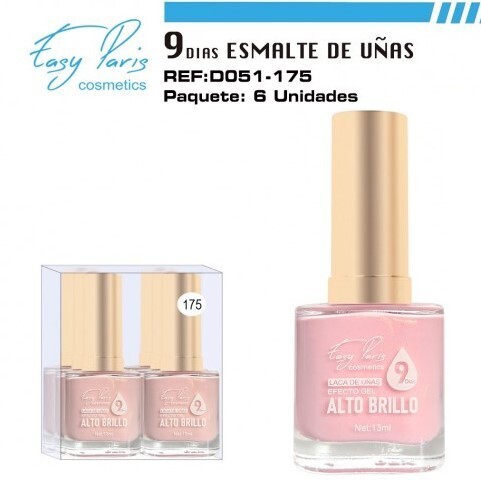 laca de uñas 7 dias efecto gel 13ML(0,59 € UNIDAD) PACK 6 EASY PARIS