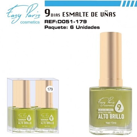 laca de uñas 7 dias efecto gel 13ML(0,59 € UNIDAD) PACK 6 EASY PARIS