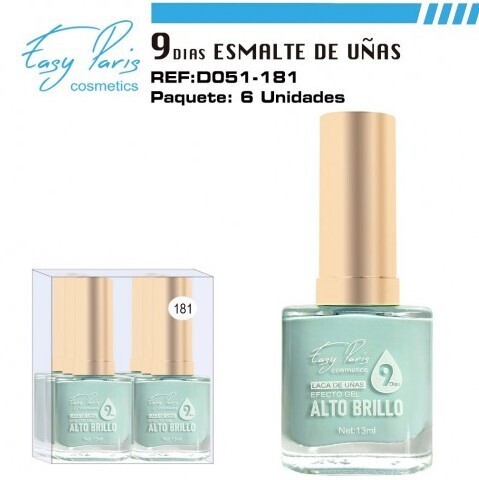 laca de uñas 7 dias efecto gel 13ML(0,59 € UNIDAD) PACK 6 EASY PARIS