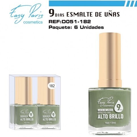 laca de uñas 7 dias efecto gel 13ML(0,59 € UNIDAD) PACK 6 EASY PARIS