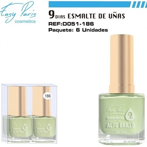 laca de uñas 7 dias efecto gel 13ML(0,59 € UNIDAD) PACK 6 EASY PARIS
