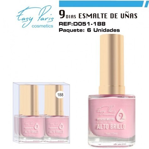 laca de uñas 7 dias efecto gel 13ML(0,59 € UNIDAD) PACK 6 EASY PARIS