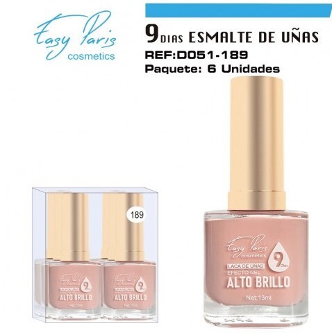 laca de uñas 7 dias efecto gel 13ML(0,59 € UNIDAD) PACK 6 EASY PARIS